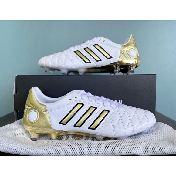 Adidas 11PRO FG TK Toni Kroos White/Gold Soccer Cleats Men's Size 10.5 JH6410 - Picture 1 of 14